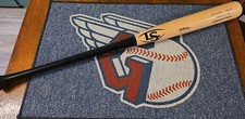 Yerlin Luis Game Used Signed LvS BAT CLE. GUARDIANS/Lynchburg Hillcats Cracked