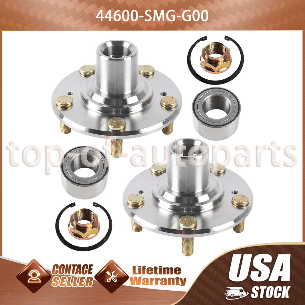 Pair (2) Front Wheel Hub Bearing Assembly For 2006-2011 Honda Civic 1.3L 1.8L