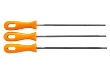 3 Piece Chainsaw Chain Saw Chain Sharpening File Rod Set Durable Carbon Steel 