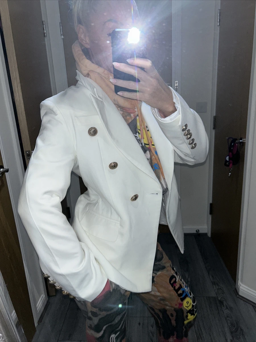 Military clearance white blazer