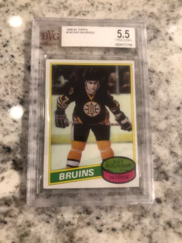 1980-81 TOPPS BGS 5.5 RAY BOURQUE BECKETT GRADED #140 ROOKIE RC BRUINS