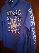 Vintage Sega Sonic The Hedgehog "Game Over" Hoodie Boys Sz L