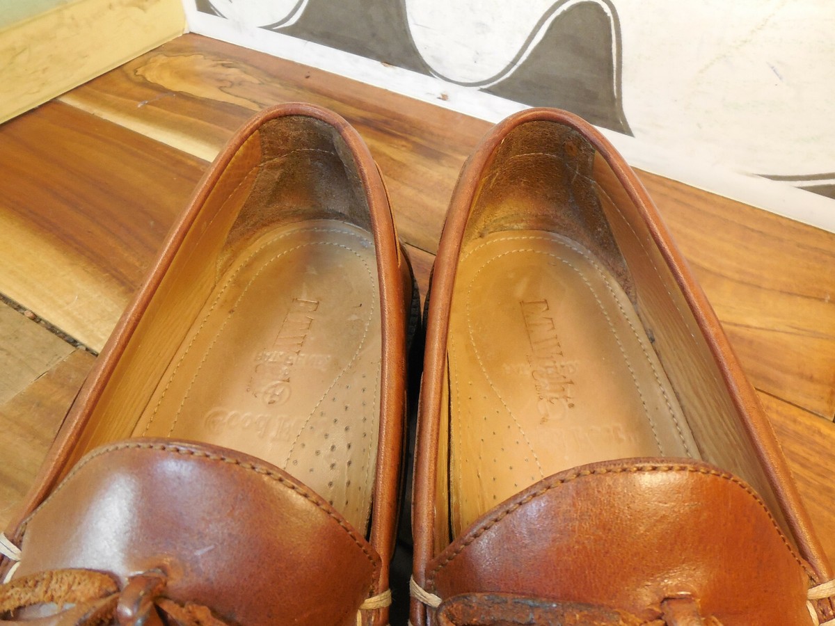 E.T. Wright Men\'s Brown Leather Kiltie Tassel Loafers Made In Italy Size 11 XW E.T. WRIGHT Brown Vintage Men main image 3