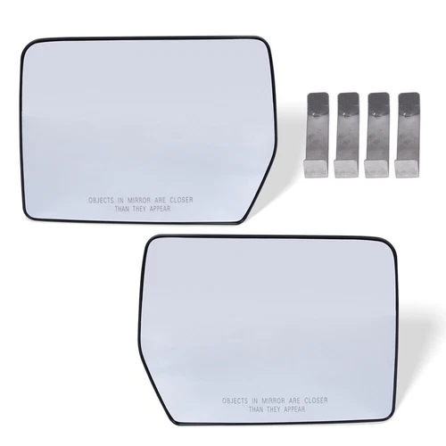 Fit For 04-10 Ford F150 Mark LT Pickup Power Mirror Glass LH & RH Side Pair