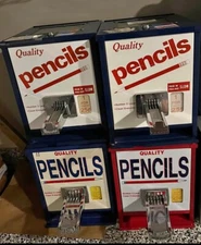 Vintage Coin Op Quality Pencil Dispenser Red