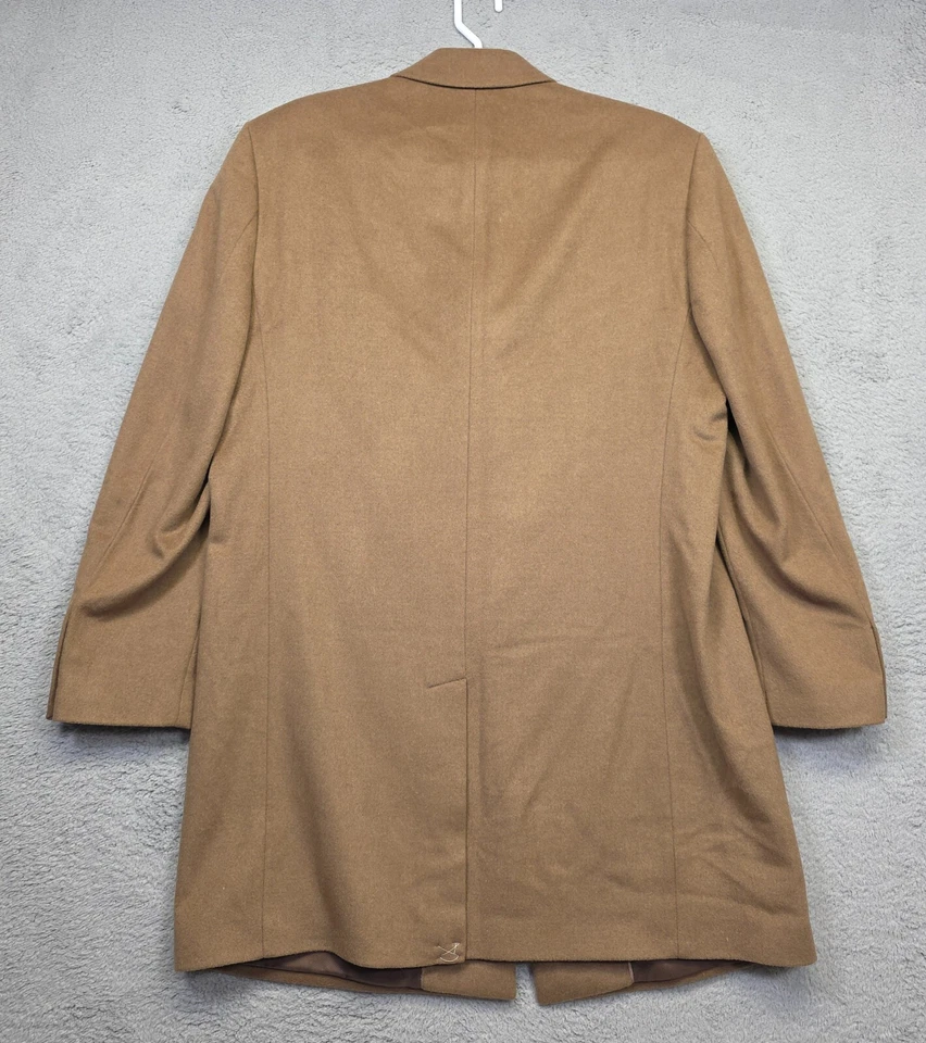 Jos a Bank Overcoat Mens 2XL Brown Wool Blend Preppy Business Casual Corporate - Image 3 of 4
