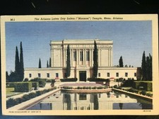 Vintage Postcard 1943 Church of Latter Day Saints Temple, Mesa, Arizona (AZ)