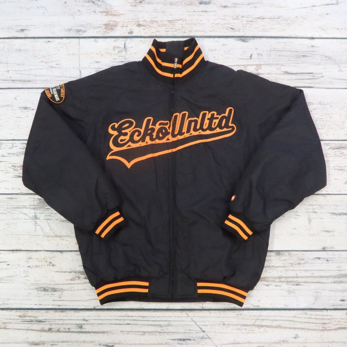 Vintage Ecko Unltd Bomber Jacket Size M Black | eBay