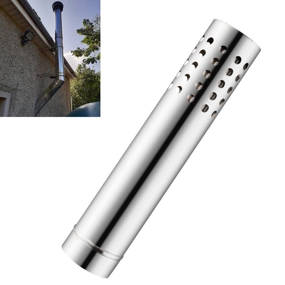 Outdoor Stove Pipe Flue Chimney Extension Tube 50cm Length Wind