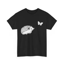 Hedgehog Shirt, Animals Hedgehog Lovers Butterfly Hedgehog Women Men Shirt
