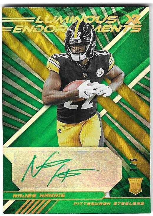 HARRIS!! ハリス2世 直筆サインルーキーカード 2021 トップス Najee Harris 2021 PANINI XR NFL ROOKIE LUMINOUS AUTOGRAPH CARD