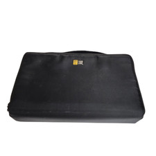 Vintage Black Case Logic Cassette Holder Organizer Bag w/ Strap, Holds 30 Tapes