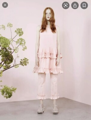 NWT Simone Rocha x J. Brand Pink Denim Ruffle Short Pants. Seriously Cute! M