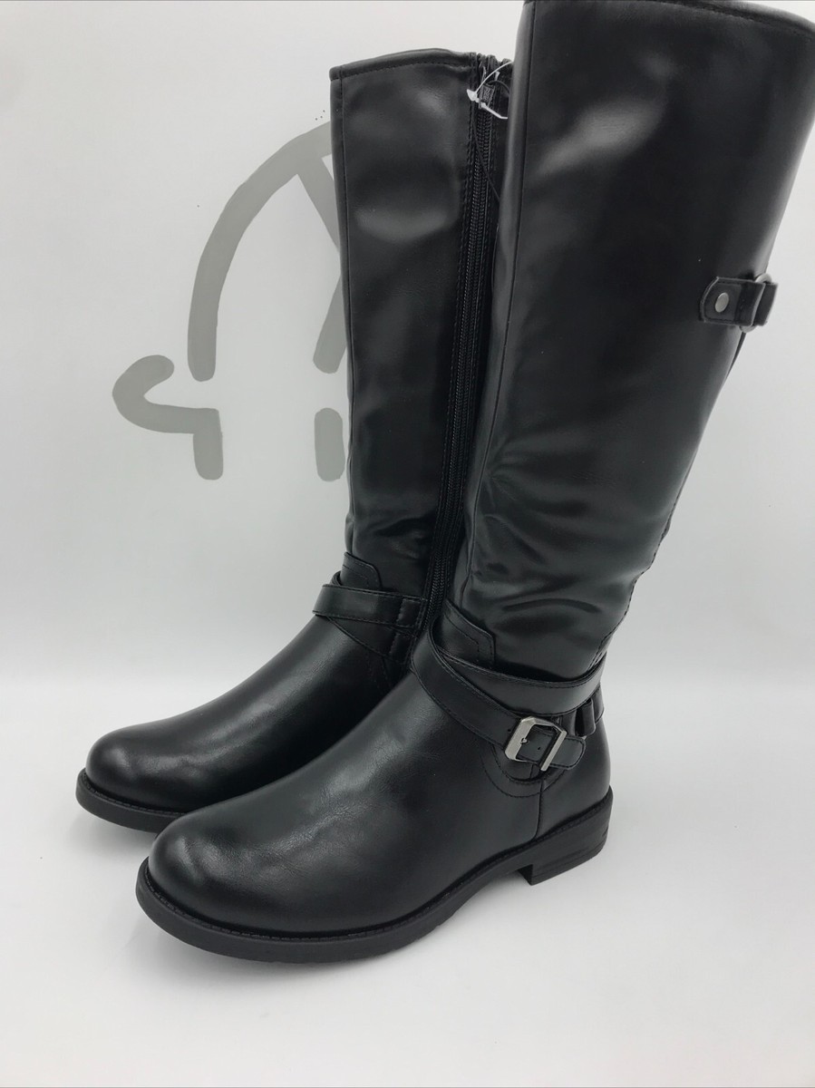 Baretraps Women's Carmella Boots Casual Fashion Mid Calf Knee High Faux  Leather