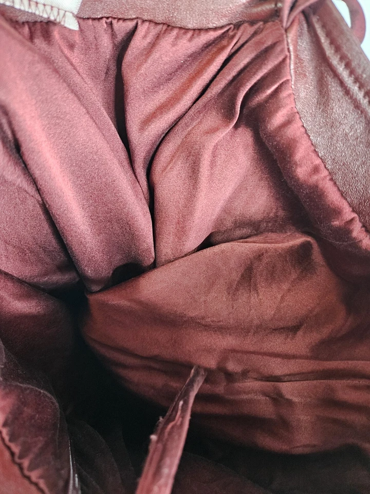 Leggins The Row Moto Elásticos Piel de Cordero Cuero Rojo Moto Minimalista Talla 2 Foto 4 de 4