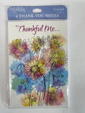 4-Pack Thankful Me Notes With Envelopes Set, 4x6 in