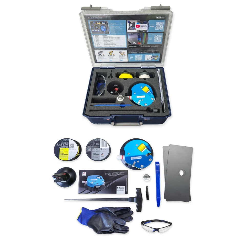 Ausglas Werkzeug Satz Kfz geklebte Scheiben Ausbau Windschutzscheibe Heckscheibe - Bild 2 von 4