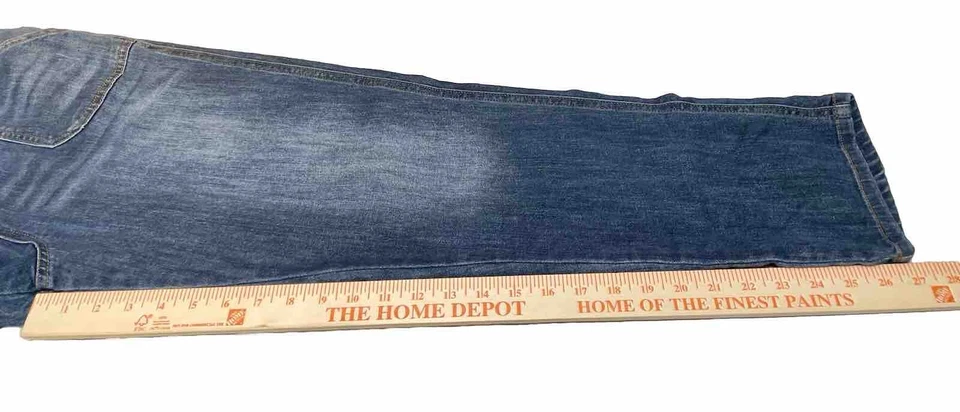 Gap Denim Overalls Women’s Size L 38x27 Medium Indigo Wash Side Zip Boho Casual - Image 4 of 4