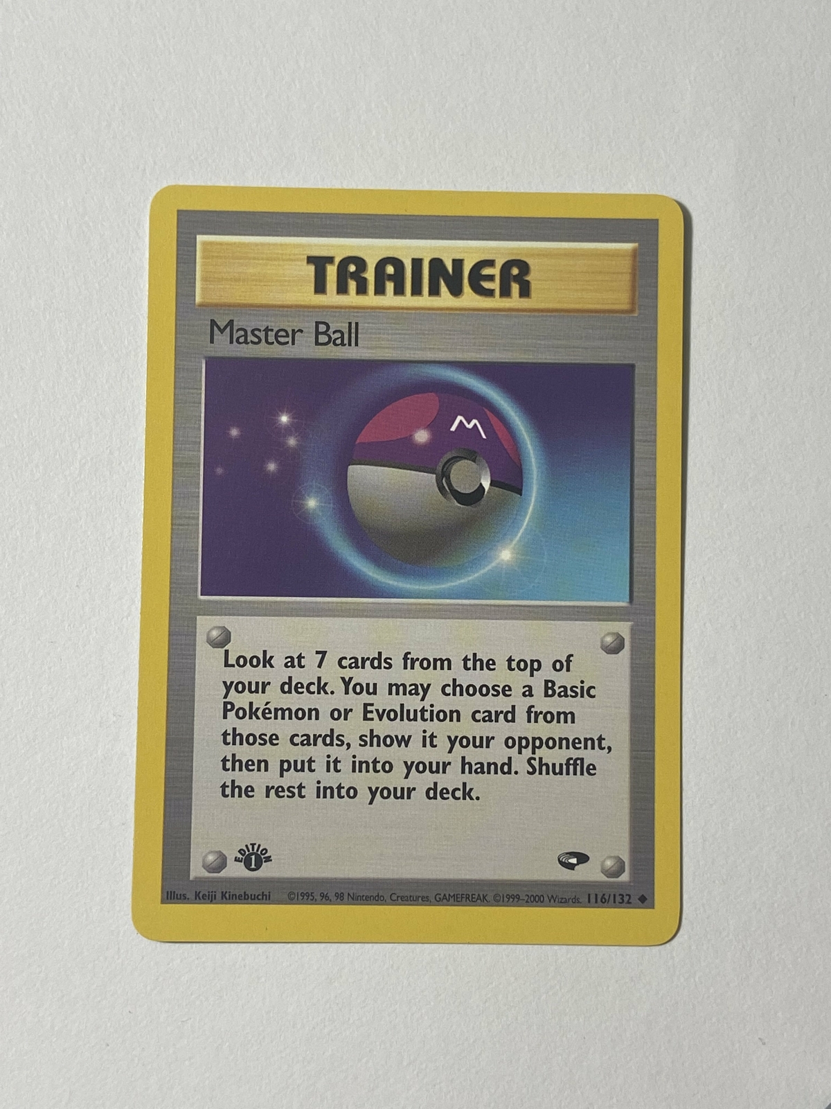 Master Ball Near mint English  116/132  1st edition  Gym Challenge