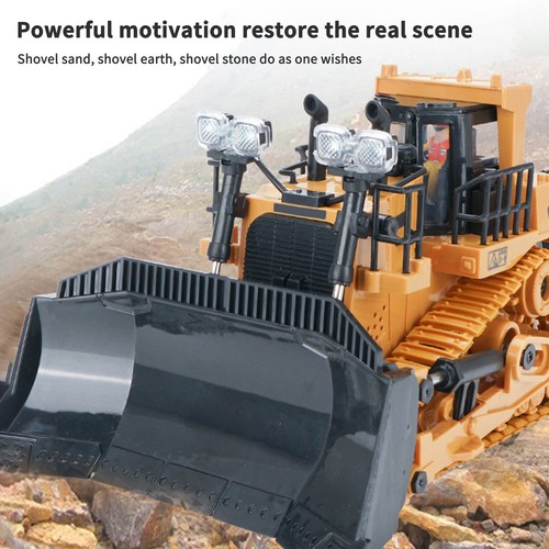 RC Bulldozer 1/24 2.4GHz 9CH RC Construction Truck Engineering Vehicles Toy P7W0 - Picture 9 of 14