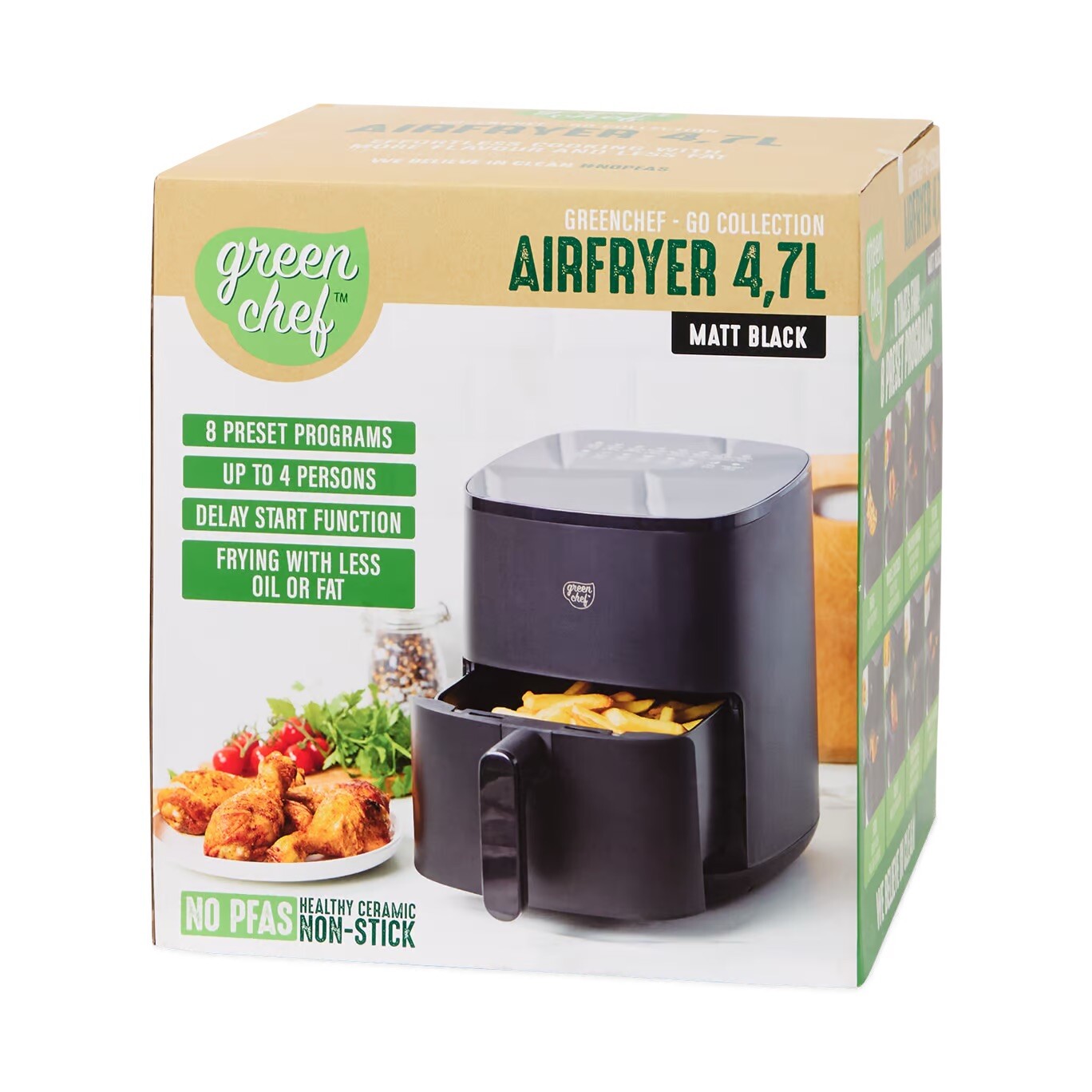 GreenChef Air Fryer 4.7L | Il Segreto per il Tuo Food Porn Sano