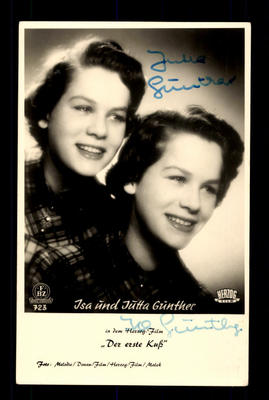 Isa and Jutta Günther FBZ publisher autograph card original signed ## BC 66014