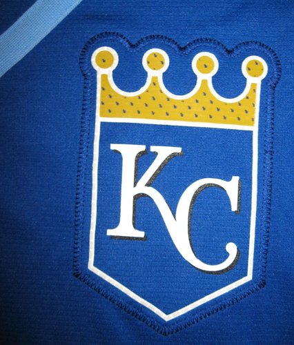 Eric Hosmer KC Royals Blue Women's XS Majestic Absolute Victory Button-up Jersey - Picture 4 of 7