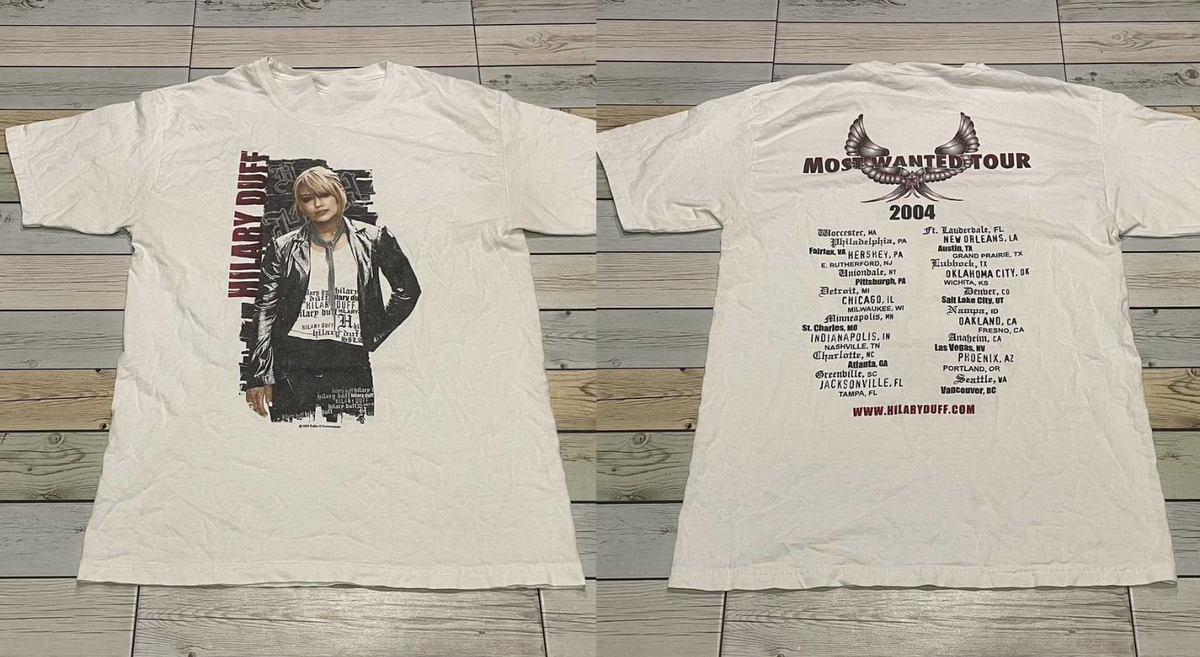Vintage 2004 Hilary Duff Band Tour Cotton Men Women S-4XL T-Shirt