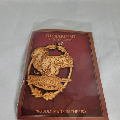 Sequoia National Park Laser Engraved Squirrel Ornament