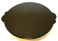 Vintage Laslo for Mikasa Ceramic Black Swirl Cake Stand Plate