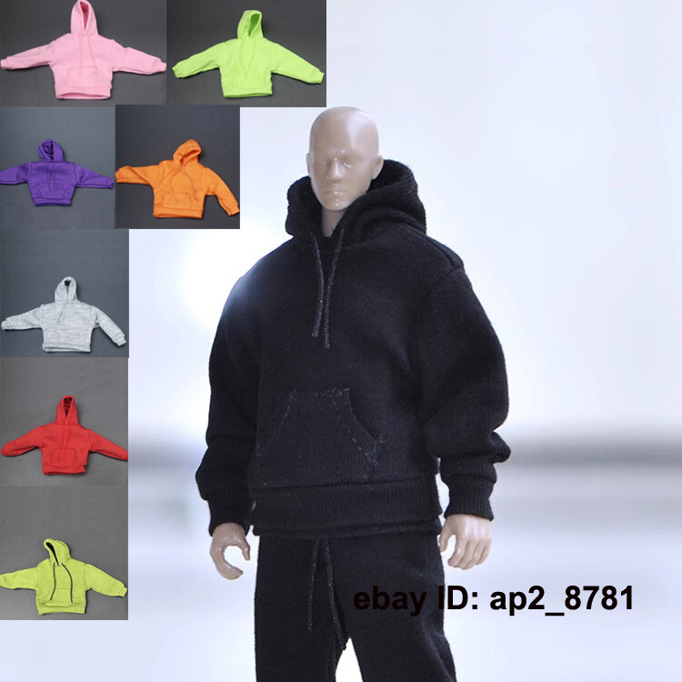 1/12 Scale Miniature Pocket Hoodie Hooded Sweatshirt For 6