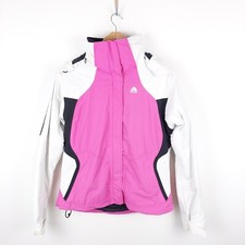 Nike Acg Women's Pink White & Black 3 In 1 Jacket Size Large (uk 14/16)