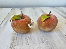 Lifelike realistic Apple ornament glitter glass bead set fruit