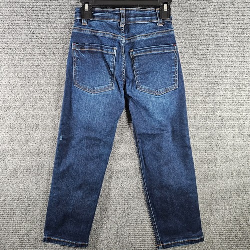 Mini Boden Boys Jeans size 7y 122cm Adjustable Waist Distressed Dark Wash - Picture 6 of 6