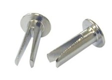 Bifurcated Rivets Split Leg Nickel Plated 3/8" x No 11 