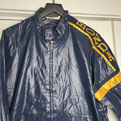 Vintage Vtg 1970s 70s Honda Light Windbreaker zip up nylon Racing