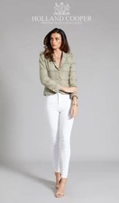 Holland Cooper Tweed Riding Sporting Hacking Jacket Mint Check Suede 12 14