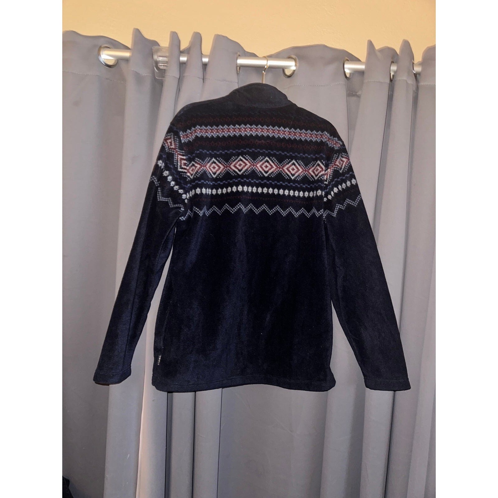 Men’s chaps patterned fleece pullover jacket medi… - image 3