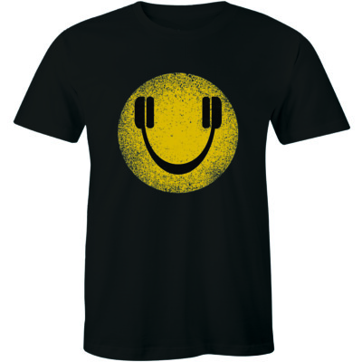 Headphones Smile Music Club DJ Funky Funk House Electronic House Groove T-Shirt