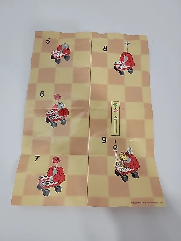 Винтажный Lego #2856 инструкция только рыцари король без кирпичей - Изображение 3 из 3