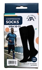 2 Pk Men’s Compression Socks Size 10-13 Boost Circulation and  Reduce Swelling