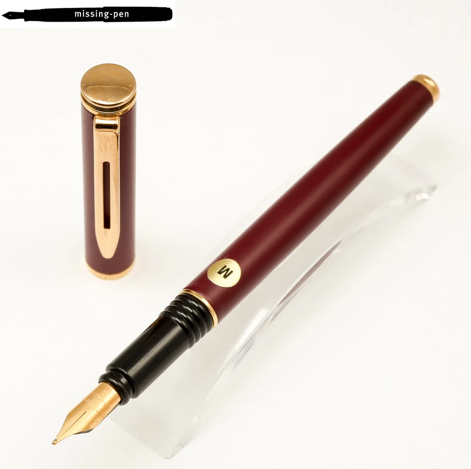 Old Waterman Maestro Cartuchos Pluma Estilográfica en Mate Burdeos Rojo Oro G.C. Foto 2 de 2