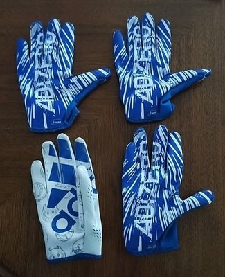 Lot of 4 Adidas Adizero Receivers Gloves Adult Size L Football RIGHT Hand Only