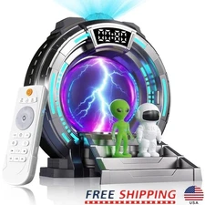 Northern Lights Galaxy Projector Plasma Globe Bluetooth Night Light Smart Clock
