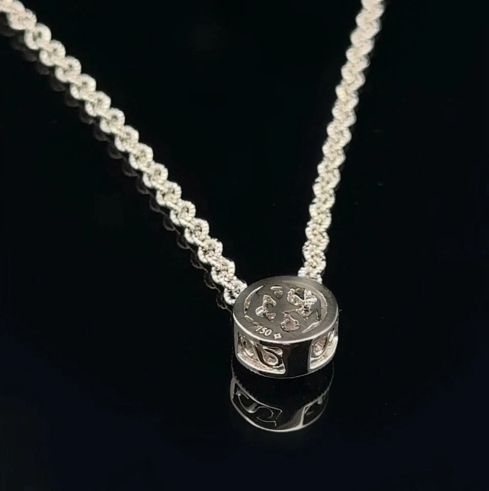 Collar Colgante Philippe Charriol Llama Blanca Oro Blanco 18K Diamantes 16" Foto 2 de 4