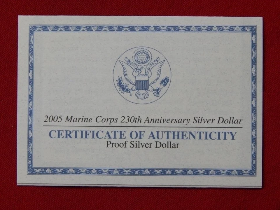 2005 Marine Corps 230th Anniversary Proof Silver Dollar $1 ~ Free USA Shipping - Image 4 of 4