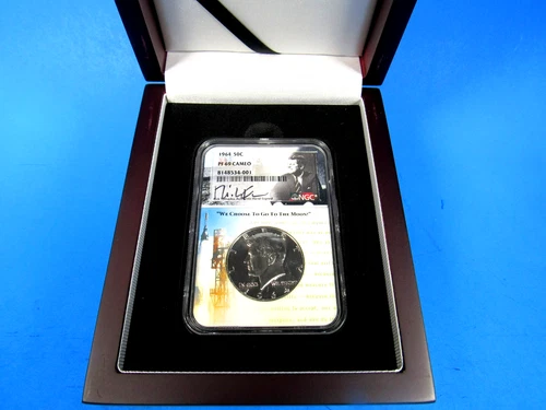 1964 P,  First Year of Issue,  Silver Kennedy  Half Dollar  NGC  Pf 69 Cameo