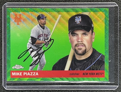 MIKE PIAZZA 2025 TOPPS CHROME PLATINUM ANNIVERSARY #465 GREEN WAVE REFRACTOR /99