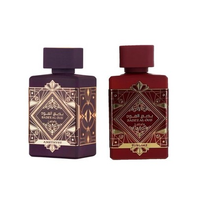 Lattafa Badee Al Oud Amethyst & Sublime Bundle 100ml Each Unisex Perfume Set