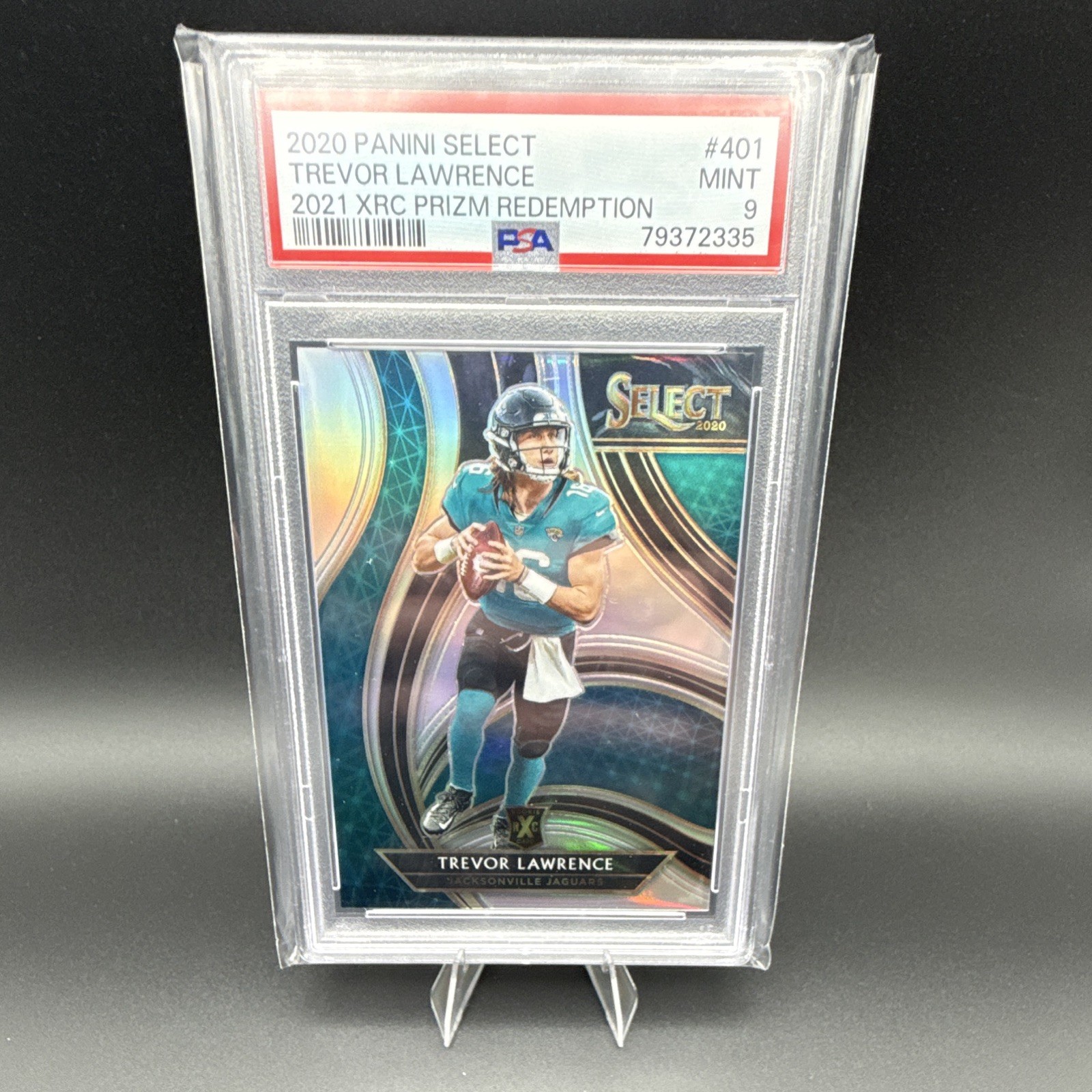 Panini 2020 Select Trevor Lawrence Jaguars XRC Prizm Redemption #401 PSA 9